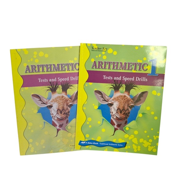 A Beka Book Other - Abeka‎ Arithmetic 1 Tests and Speed Drills Student Book and Teacher Key Set
